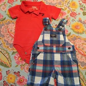 3/25$ OshKosh matching set.  9m